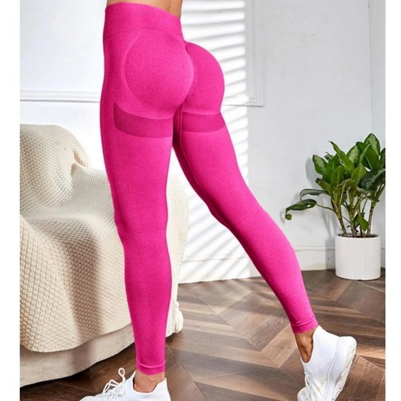 . Pants - Seamless Wide Waistband Scrunch Butt Gym Leggings Activewear athleisure